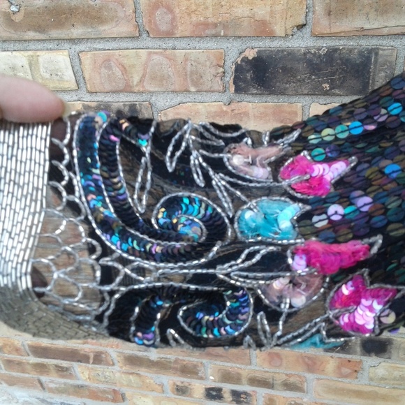 1980s Beaded Tunic/Dress Size Large - Picture 5 of 5